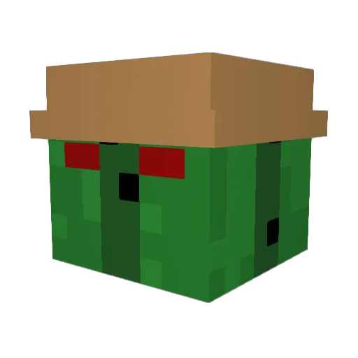 Cactus_J0nes_117 Minecraft avatar head, 3D render