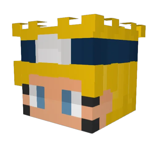 Cactus_Luger Minecraft avatar head, 3D render