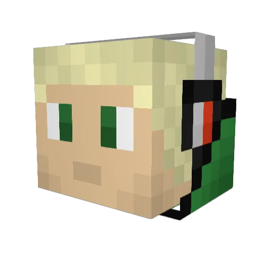 Cactus_Mcgee Minecraft avatar head, 3D render