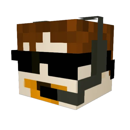 Cactuser23 Minecraft avatar head, 3D render