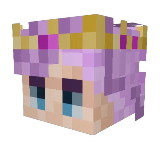 Cactuslechat Minecraft avatar head, 3D render