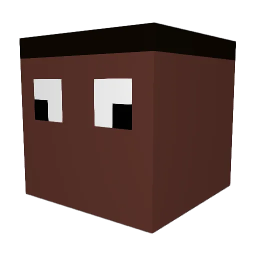 Cactusnick Minecraft avatar head, 3D render