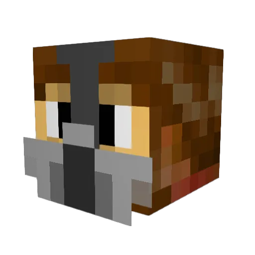 Cactusop3 Minecraft avatar head, 3D render