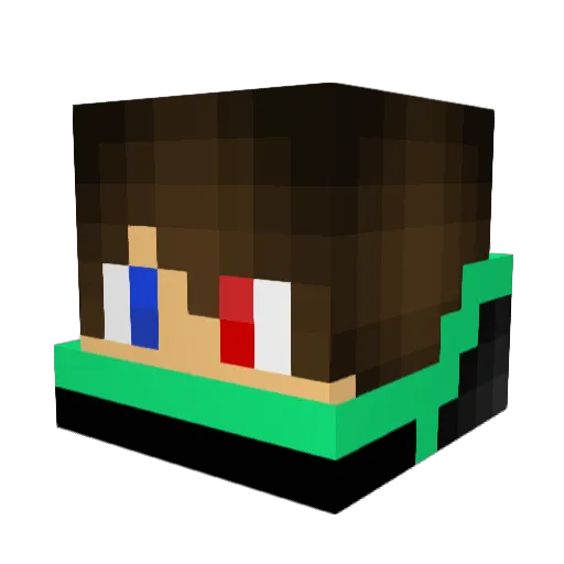 CacuaMaster Minecraft avatar head, 3D render