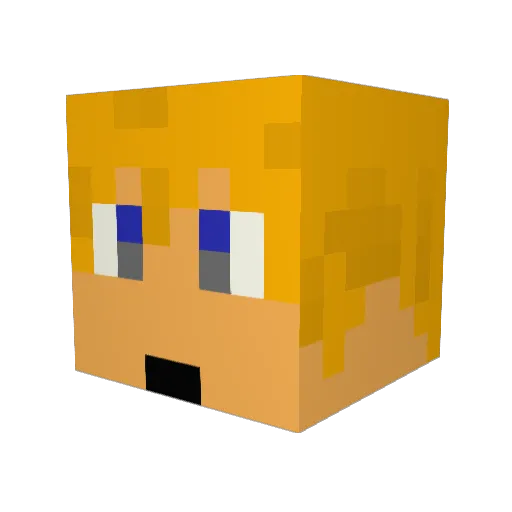 CadBain_0216 Minecraft avatar head, 3D render