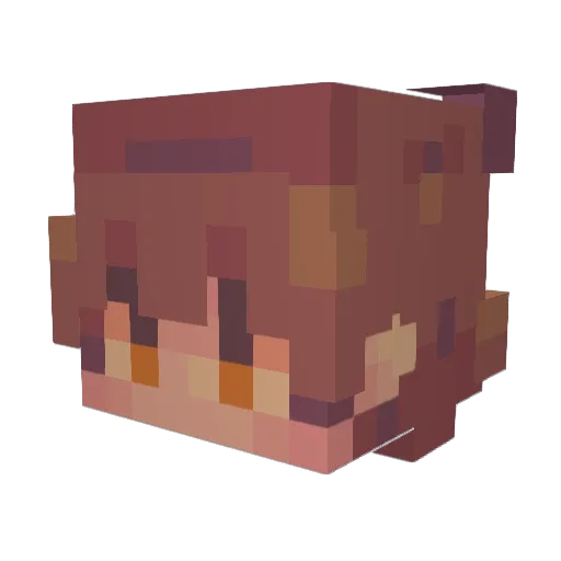 Cadairy Minecraft avatar head, 3D render