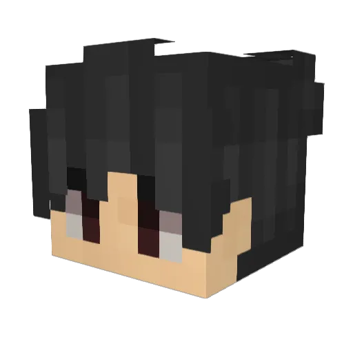Cadamaru Minecraft avatar head, 3D render