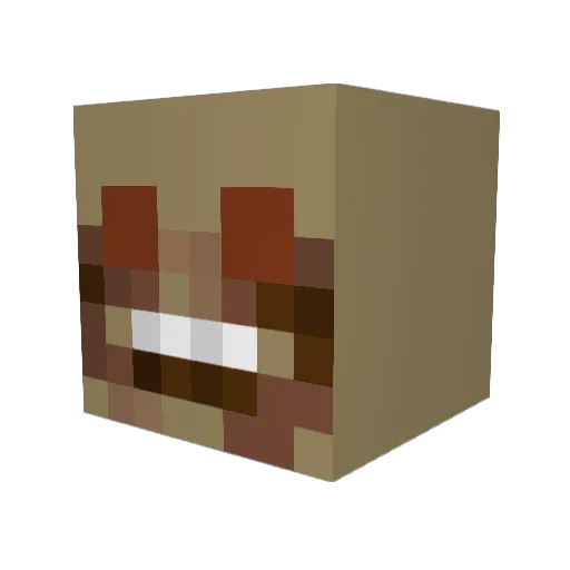 Cadavers_ Minecraft avatar head, 3D render