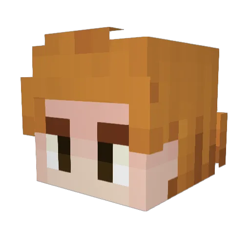 Cadd_26 Minecraft avatar head, 3D render