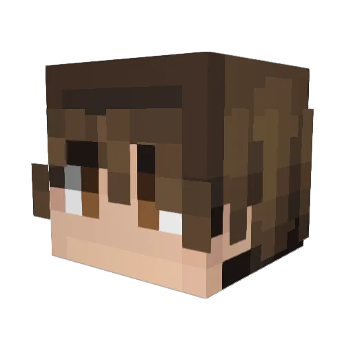 Caddgames Minecraft avatar head, 3D render