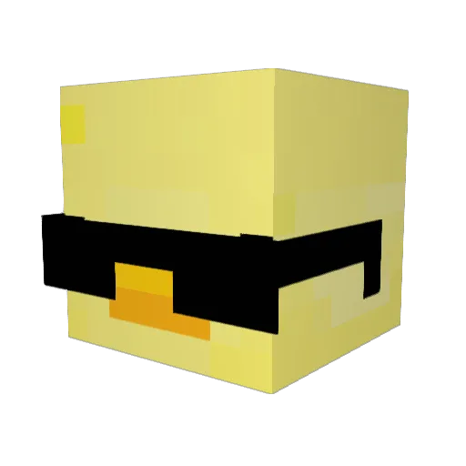 Caddiii Minecraft avatar head, 3D render