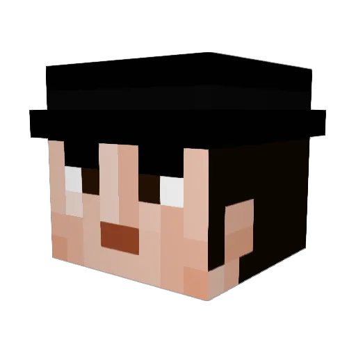 Caddilly Minecraft avatar head, 3D render