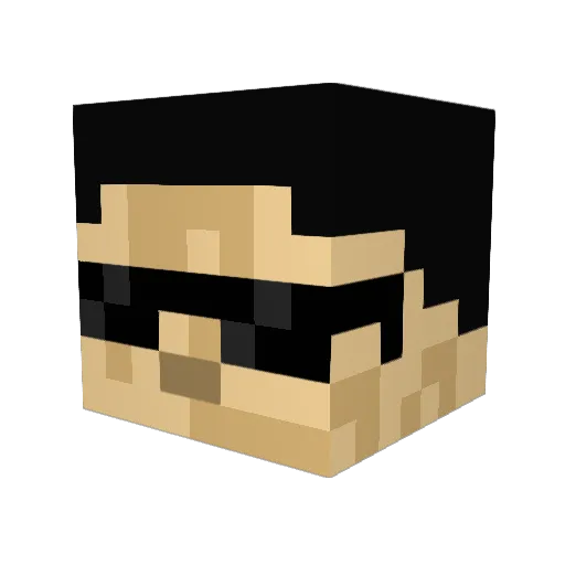Cade4479 Minecraft avatar head, 3D render
