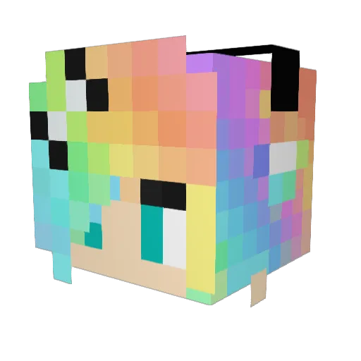 Cade737 Minecraft avatar head, 3D render