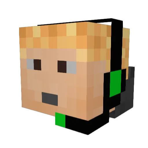 CadeBR03 Minecraft avatar head, 3D render