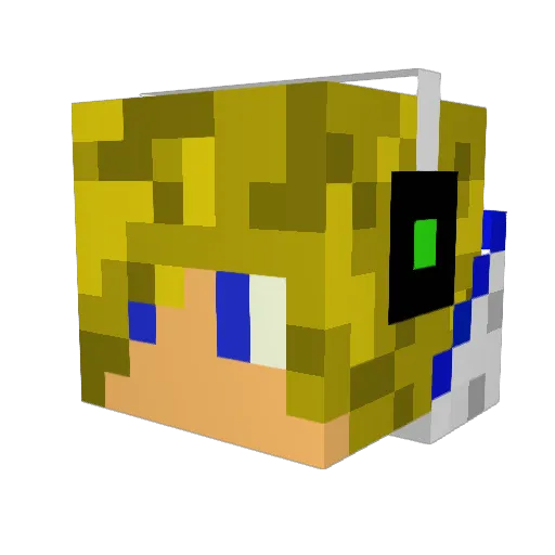 Cademijade Minecraft avatar head, 3D render
