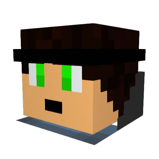 Caden_Plays Minecraft avatar head, 3D render