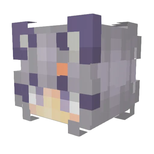CadenceChewy Minecraft avatar head, 3D render