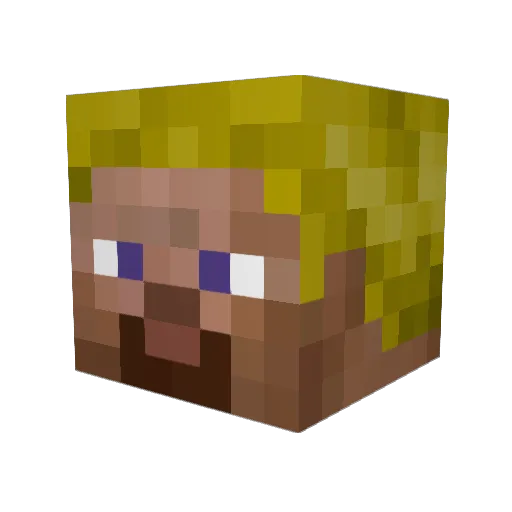Caderock01 Minecraft avatar head, 3D render