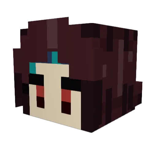 Cadiiin Minecraft avatar head, 3D render