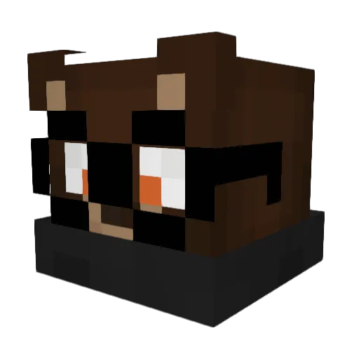 Cadik Minecraft avatar head, 3D render