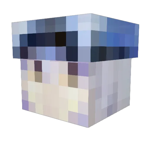 Cadimina Minecraft avatar head, 3D render