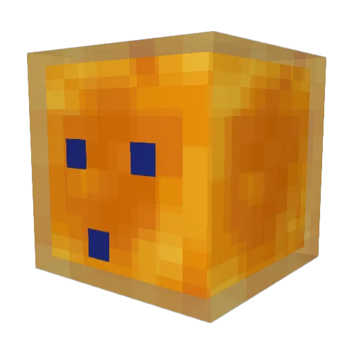 CadmiOrange Minecraft avatar head, 3D render