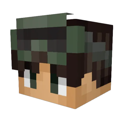 Cadmo12 Minecraft avatar head, 3D render