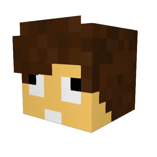 Cadonis Minecraft avatar head, 3D render