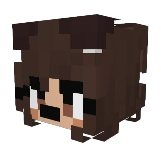 CadoraNerd Minecraft avatar head, 3D render