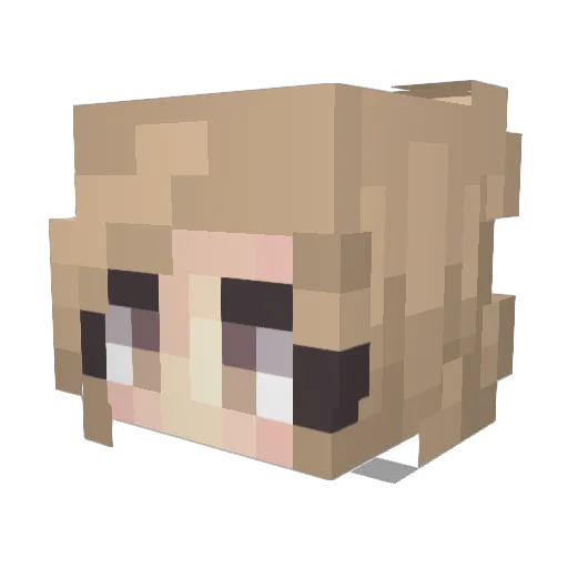 Cadrillac Minecraft avatar head, 3D render