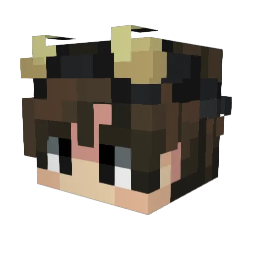 Cadubr Minecraft avatar head, 3D render