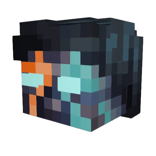 Cadubrah Minecraft avatar head, 3D render