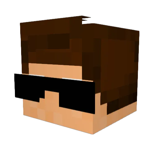 Caduzim_ Minecraft avatar head, 3D render