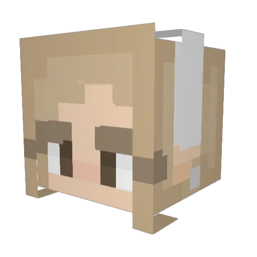 Caedynz Minecraft avatar head, 3D render