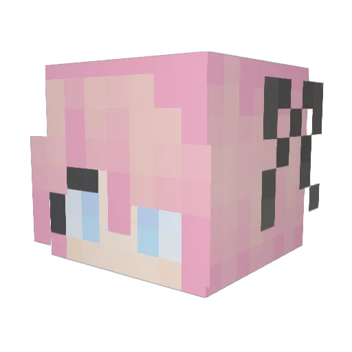Caeeli Minecraft avatar head, 3D render