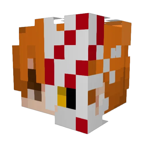 Caeer Minecraft avatar head, 3D render