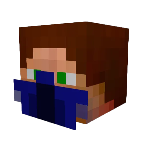 Caeiinos Minecraft avatar head, 3D render