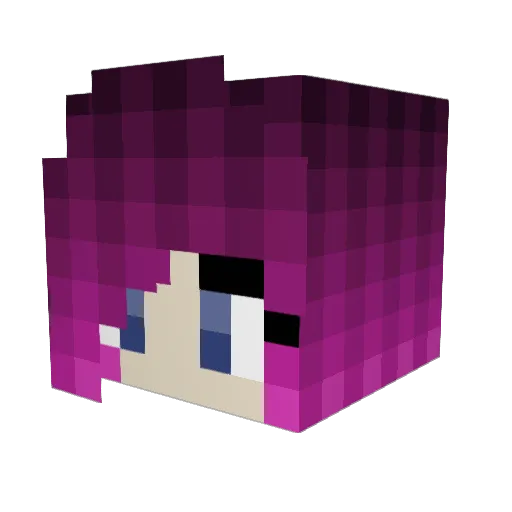 Caela3519 Minecraft avatar head, 3D render