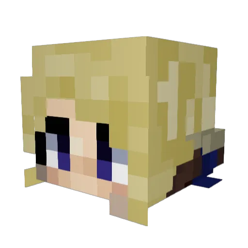 Caelaena Minecraft avatar head, 3D render