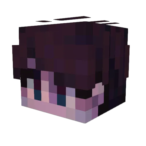 CaelesLuna Minecraft avatar head, 3D render