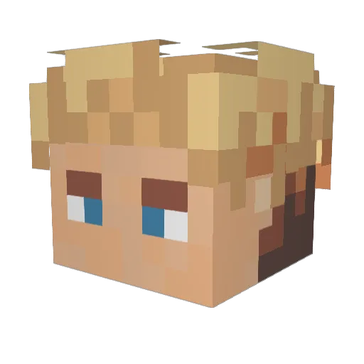 Caelestal Minecraft avatar head, 3D render