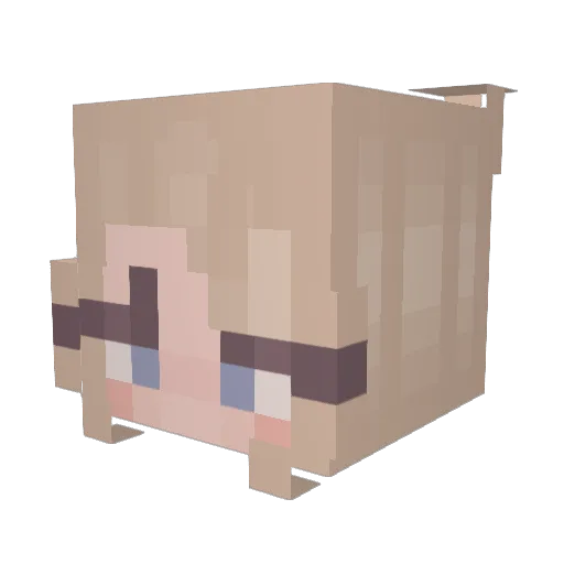 Caelestls Minecraft avatar head, 3D render