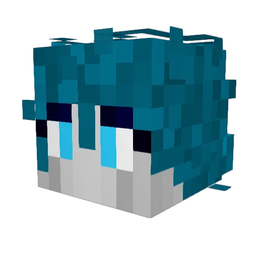 CaeliStratos Minecraft avatar head, 3D render