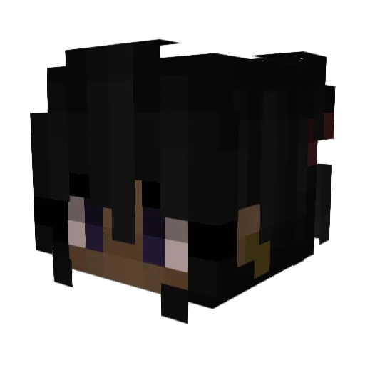 Caelineee Minecraft avatar head, 3D render