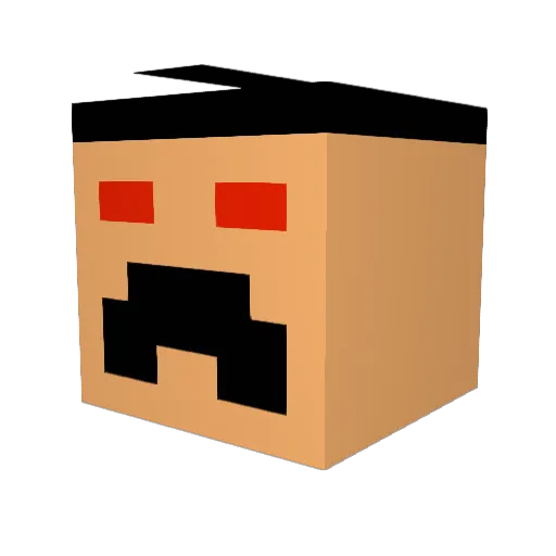 Caelli_10 Minecraft avatar head, 3D render