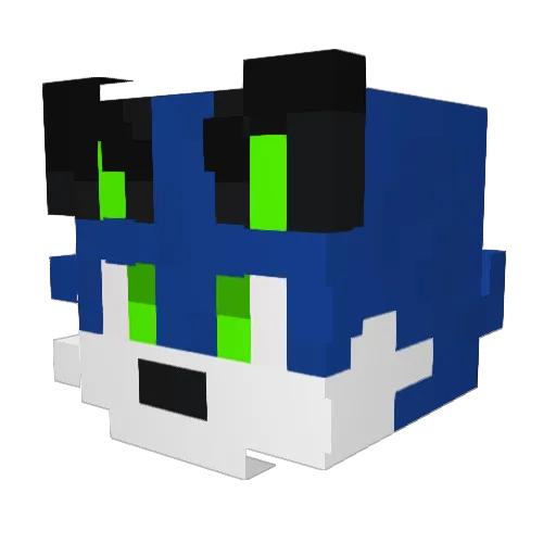 Caelria Minecraft avatar head, 3D render