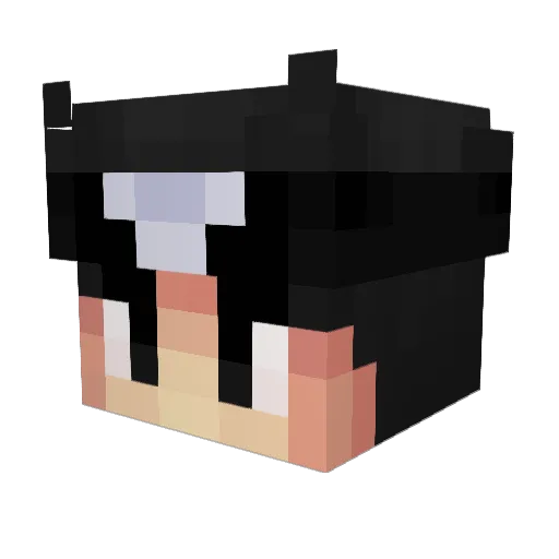 Caen Minecraft avatar head, 3D render