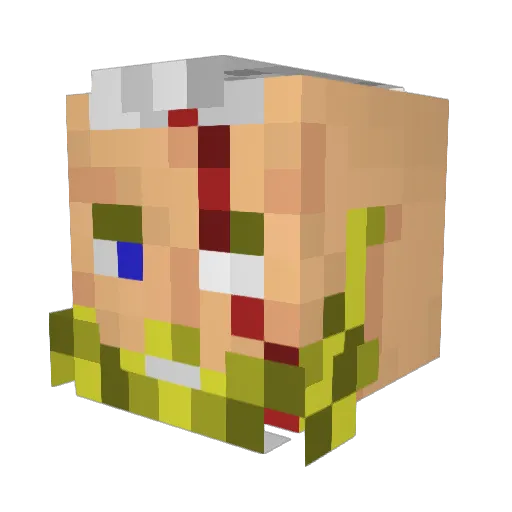 Caerliel Minecraft avatar head, 3D render