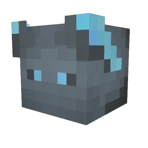 Caeruleusgg Minecraft avatar head, 3D render